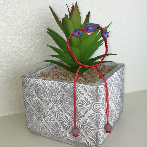 Handmade Chinese Knotting Bracelet W/ Glass Beads - Picture 6 of 8